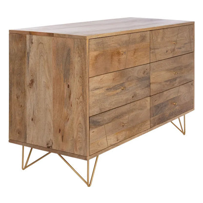 SAFAVIEH Couture Hanni 6-Drawer Hairpin Leg Dresser