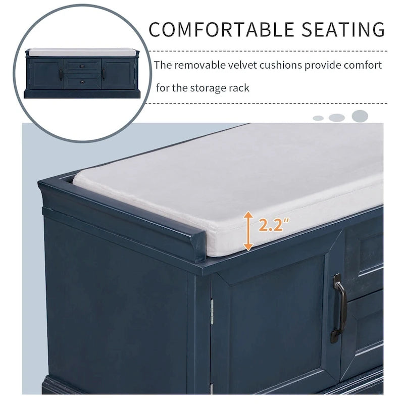 Merax Storage Bench with Removable Cushion