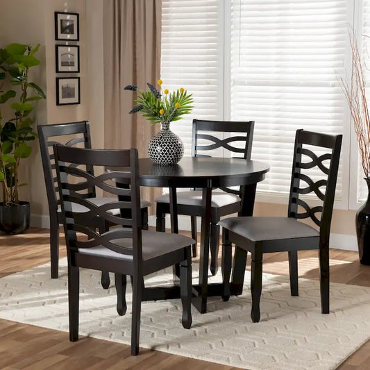 Leda Modern and Contemporary 5-Piece Dining Set