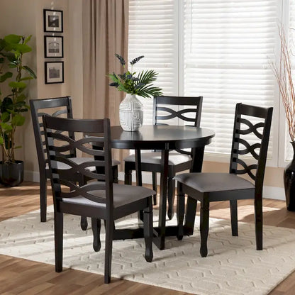 Leda Modern and Contemporary 5-Piece Dining Set