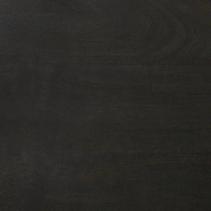 Maxwell Dark Brown Wood w/Black Metal Pedestal Round Side Table