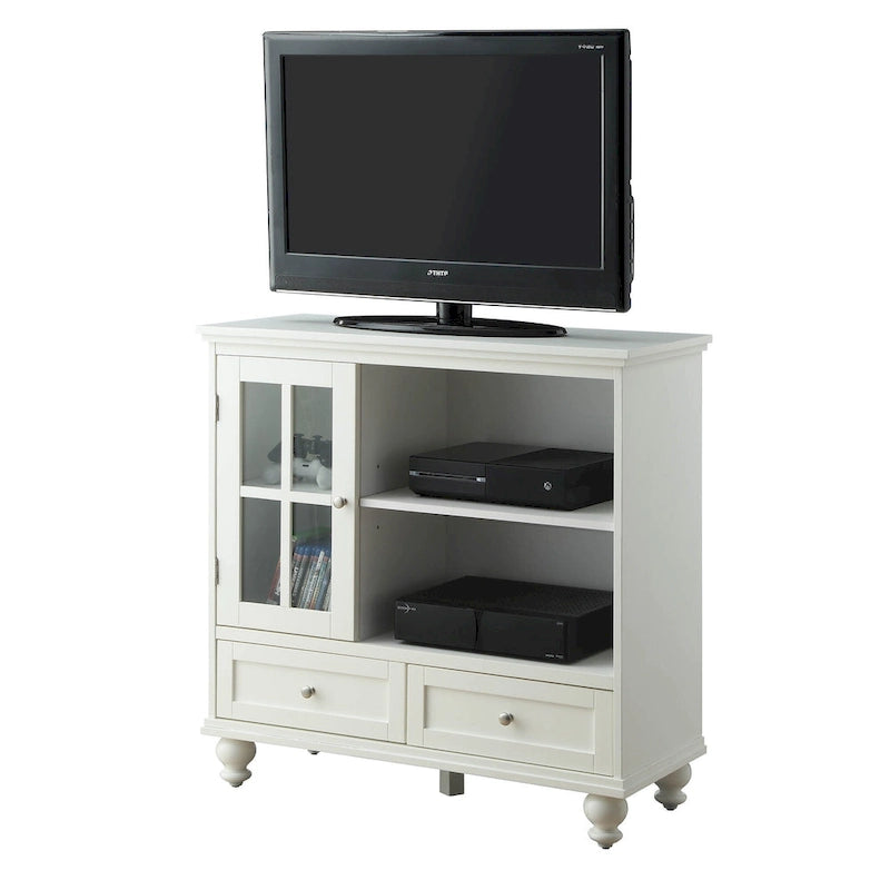 Convenience Concepts Tahoe Highboy 40 2 Drawer TV Stand with Storage Cabinet and Shelves