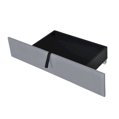 Merax Queen Size Velvet Upholstered Platform Bed with 2 Drawers and 1 Twin XL Trundle