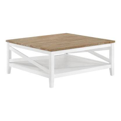 Briggston Brown and White Square Coffee Table