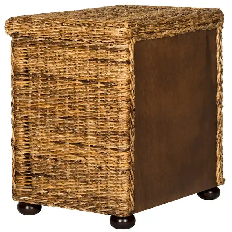 SAFAVIEH Wencke Wicker One Drawer Natural Abaca Brown Nightstand