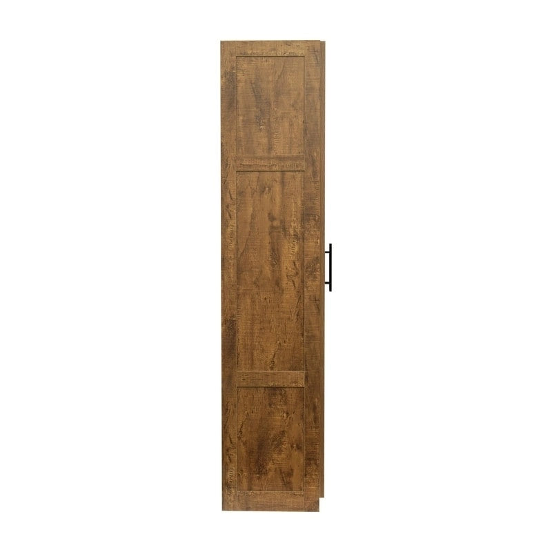 High Armoire Wardrobe and Storage Cabinet with 2 Doors and 3 Partitions to Separate 4 Storage Spaces 29.53W x 15.75 D x70.87H
