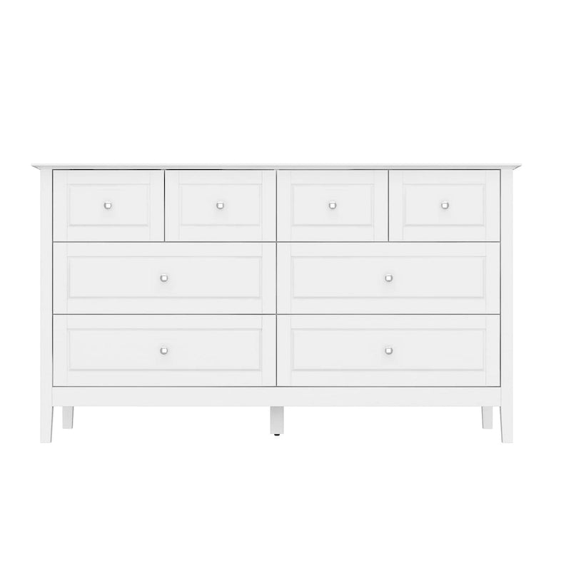 Bedroom Dresser with Silver Accents Sleek and Spacious Organizer Chest