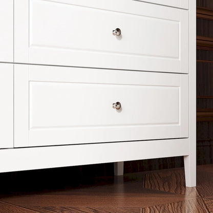 Bedroom Dresser with Silver Accents Sleek and Spacious Organizer Chest