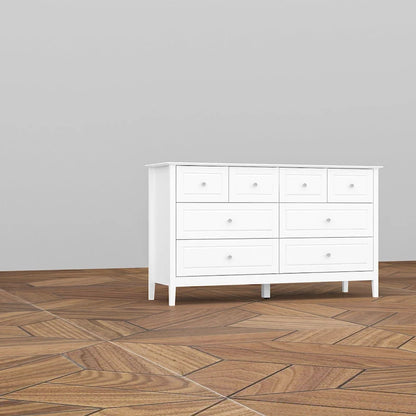 Bedroom Dresser with Silver Accents Sleek and Spacious Organizer Chest