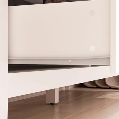 Bedroom Dresser with Silver Accents Sleek and Spacious Organizer Chest