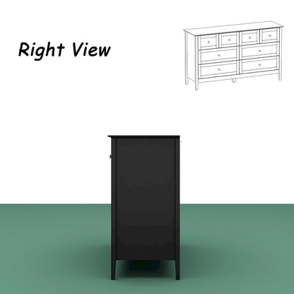 Bedroom Dresser with Silver Accents Sleek and Spacious Organizer Chest