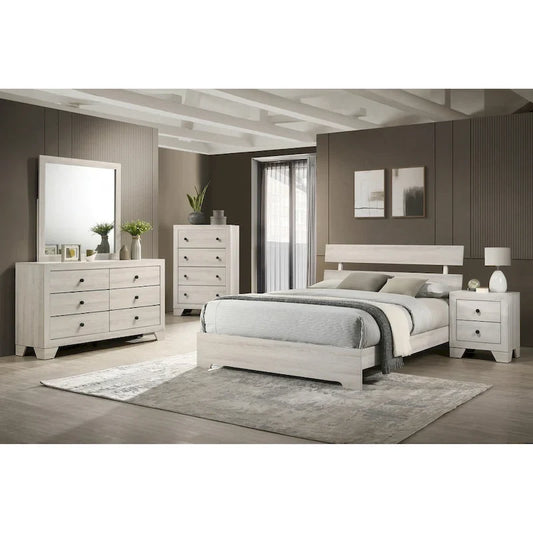 Annis 3 Piece White Platform Bedroom Set