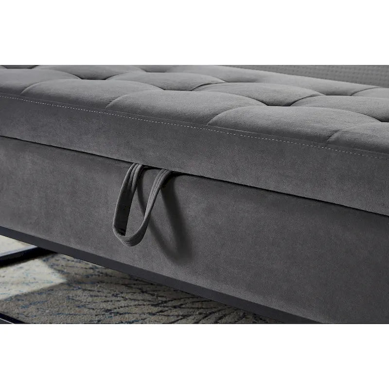58.6 Bed Bench Metal Base with Storage