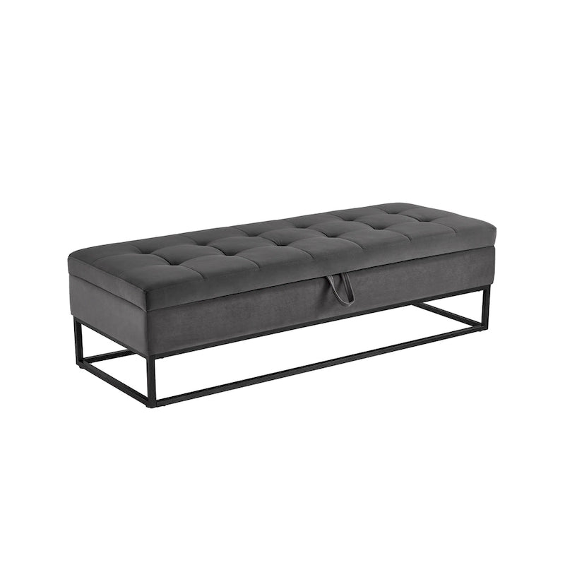 58.6 Bed Bench Metal Base with Storage