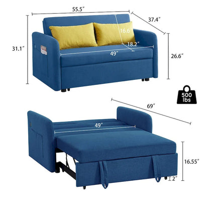 Aukfa Sofa Bed Pull Out Couch Convertible Loveseat Sleeper Sofa Couch
