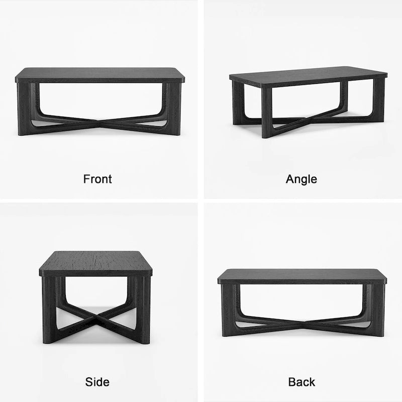 Rectangle Solid Wood Oak Coffee Table End Table