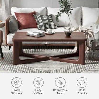 Rectangle Solid Wood Oak Coffee Table End Table