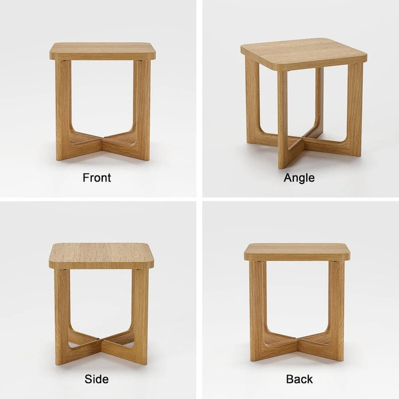 Rectangle Solid Wood Oak Coffee Table End Table