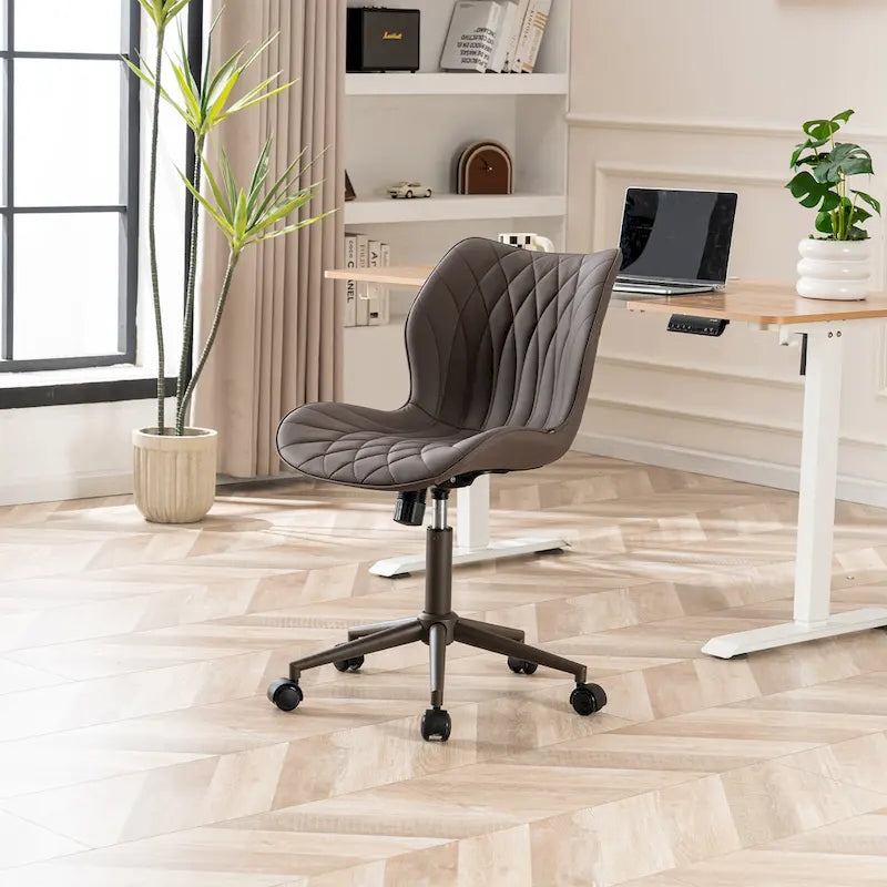 Swivel Armless Desk Chair Office Chairs Makeup Vanity Chair