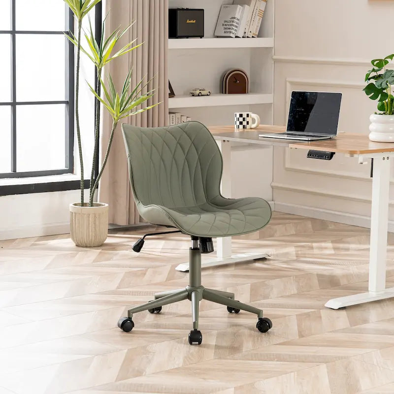 Swivel Armless Desk Chair Office Chairs Makeup Vanity Chair