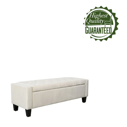 Porthos Home Warren Velvet Button Tufted Storage Bench