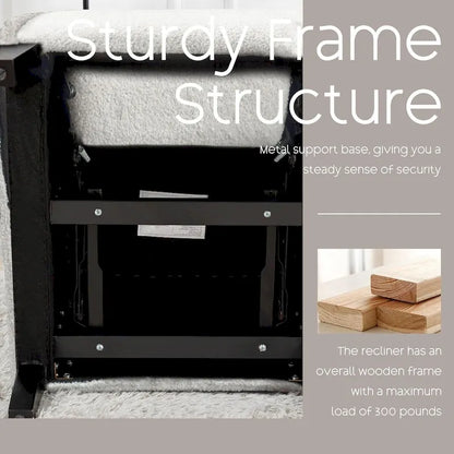 HOMYKA Manual Pushback Recliner Adjustable Accent Chair Wingback Armchair Set of 2