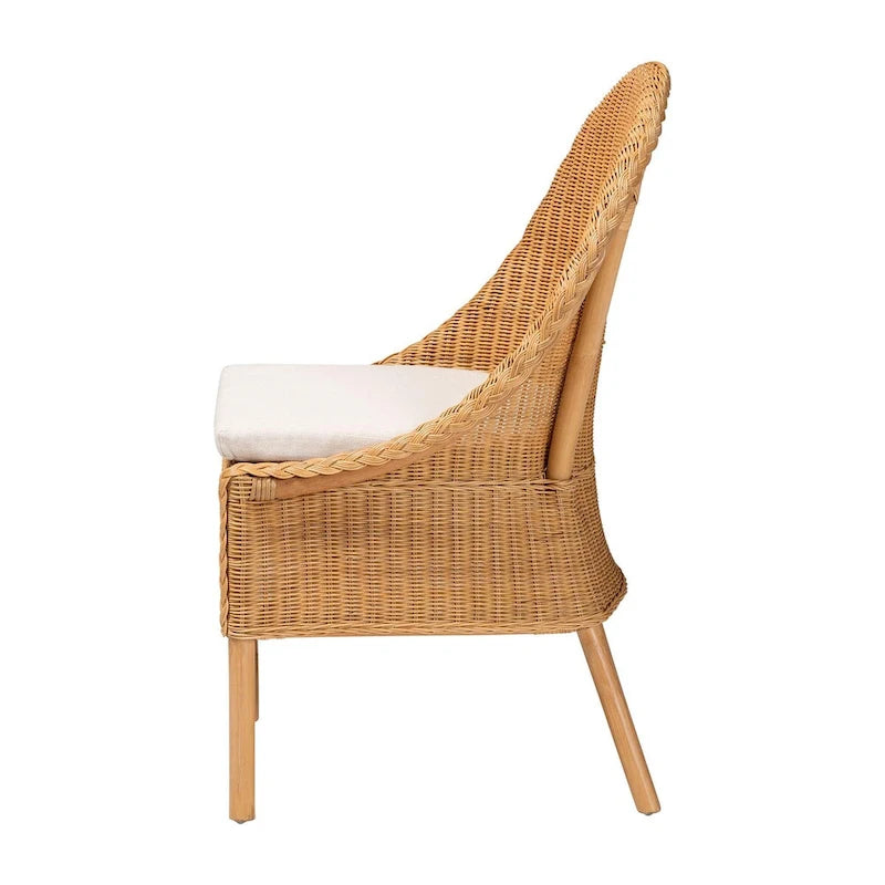 Camelia Bohemian Light Honey Rattan Dining Chair