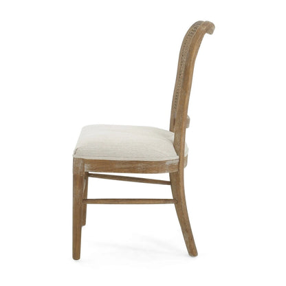 Reno Farmhouse Rubberwood Dining Chairs with Rattan Backrest (set of 2) by Christopher Knight Home