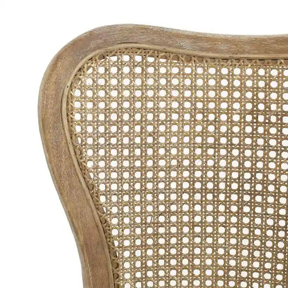 Reno Farmhouse Rubberwood Dining Chairs with Rattan Backrest (set of 2) by Christopher Knight Home