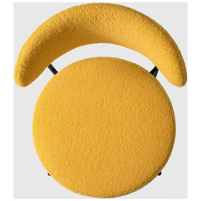 Bayville Mid-Century Curved Back Fabric Upholstered Metal Dining Chair (Set of 6)