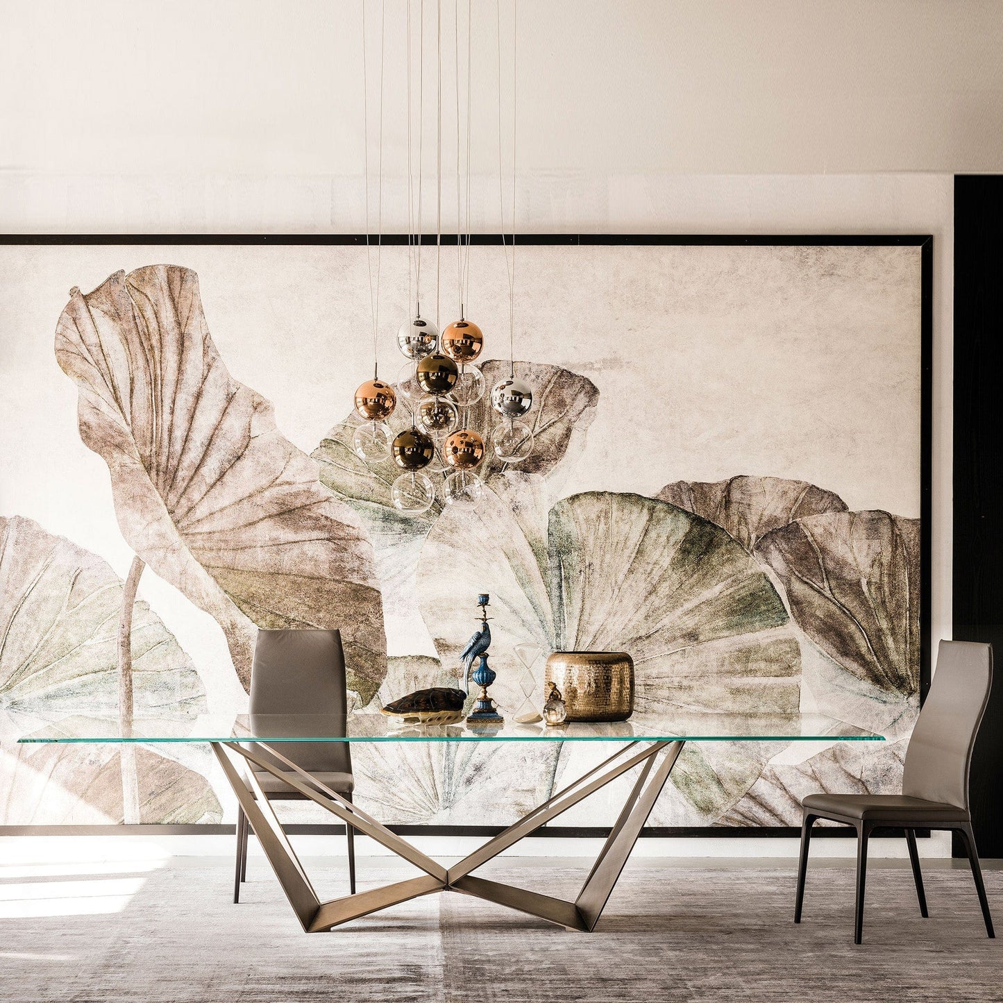 Cattelan Italia - Skorpio Dining Table Clear Glass Top