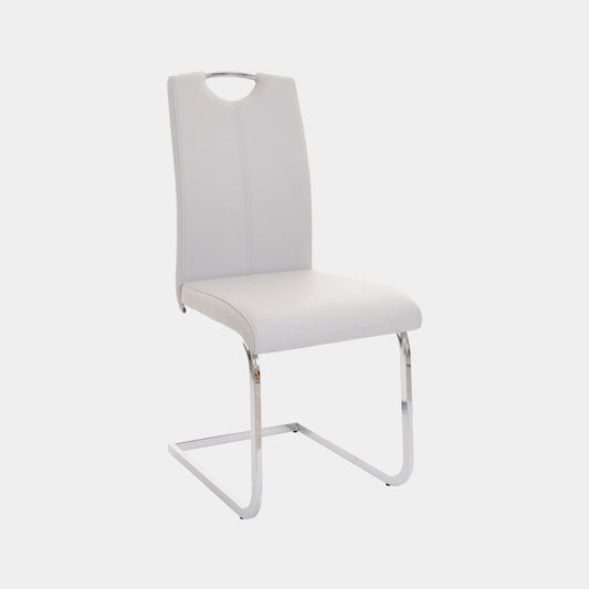 Naples - Cantilever Dining Chair In Faux Leather