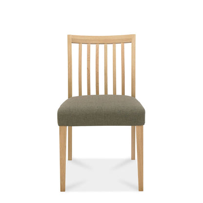 Bremen - Low Slat Back Dining Chair In Fabric