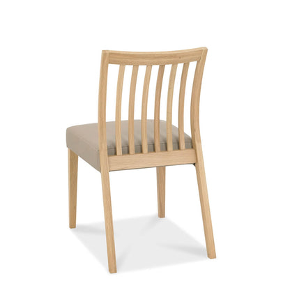 Bremen - Low Slat Back Dining Chair In Fabric