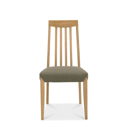 Bremen - Tall Slat Back Dining Chair In Fabric