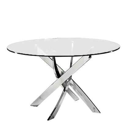 Puzzle - Round Dining Table, Glass Top