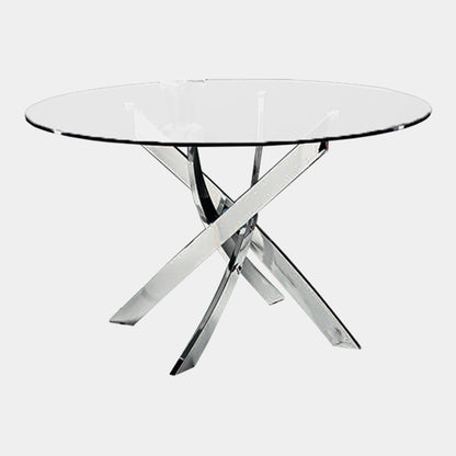 Puzzle - Round Dining Table, Glass Top