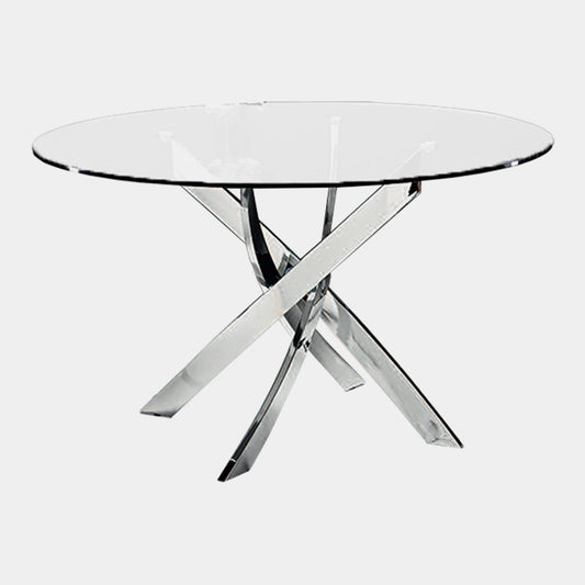 Puzzle - Round Dining Table, Glass Top